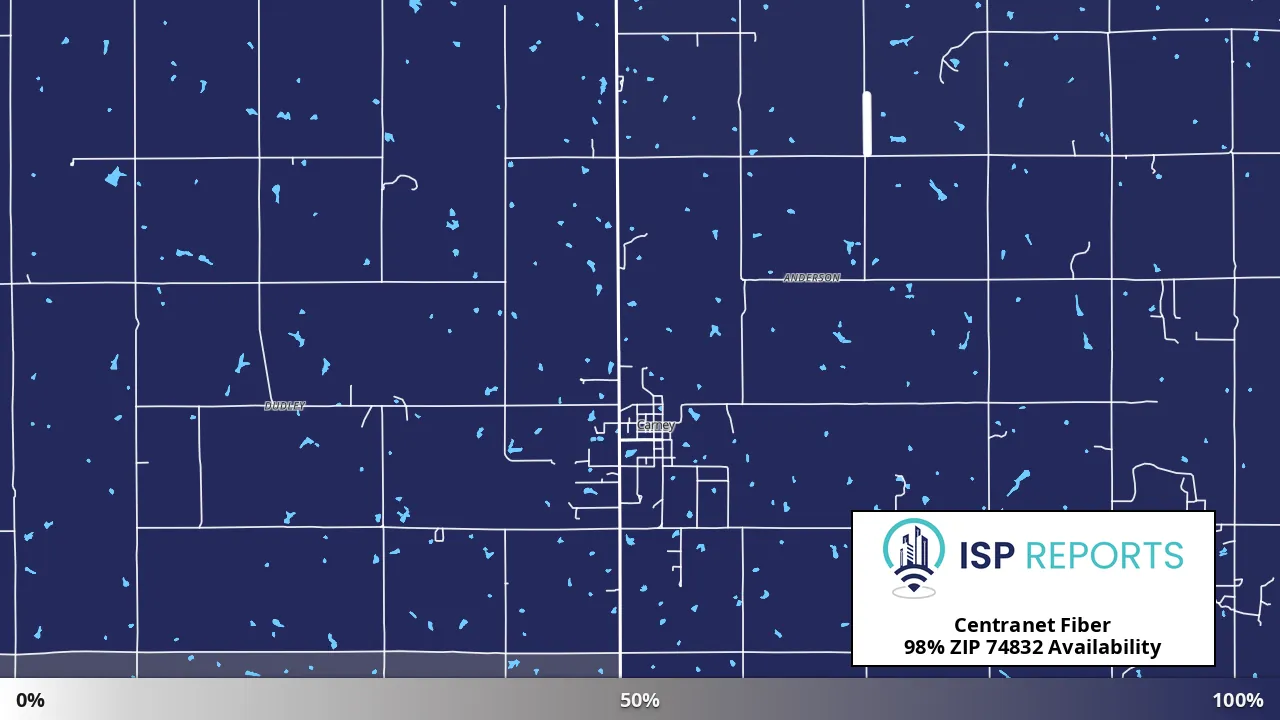 74832, OK map of internet availability