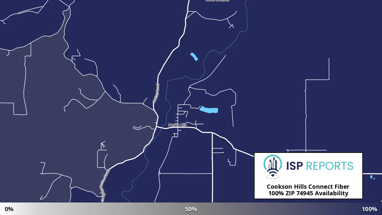 74945, OK map of internet availability