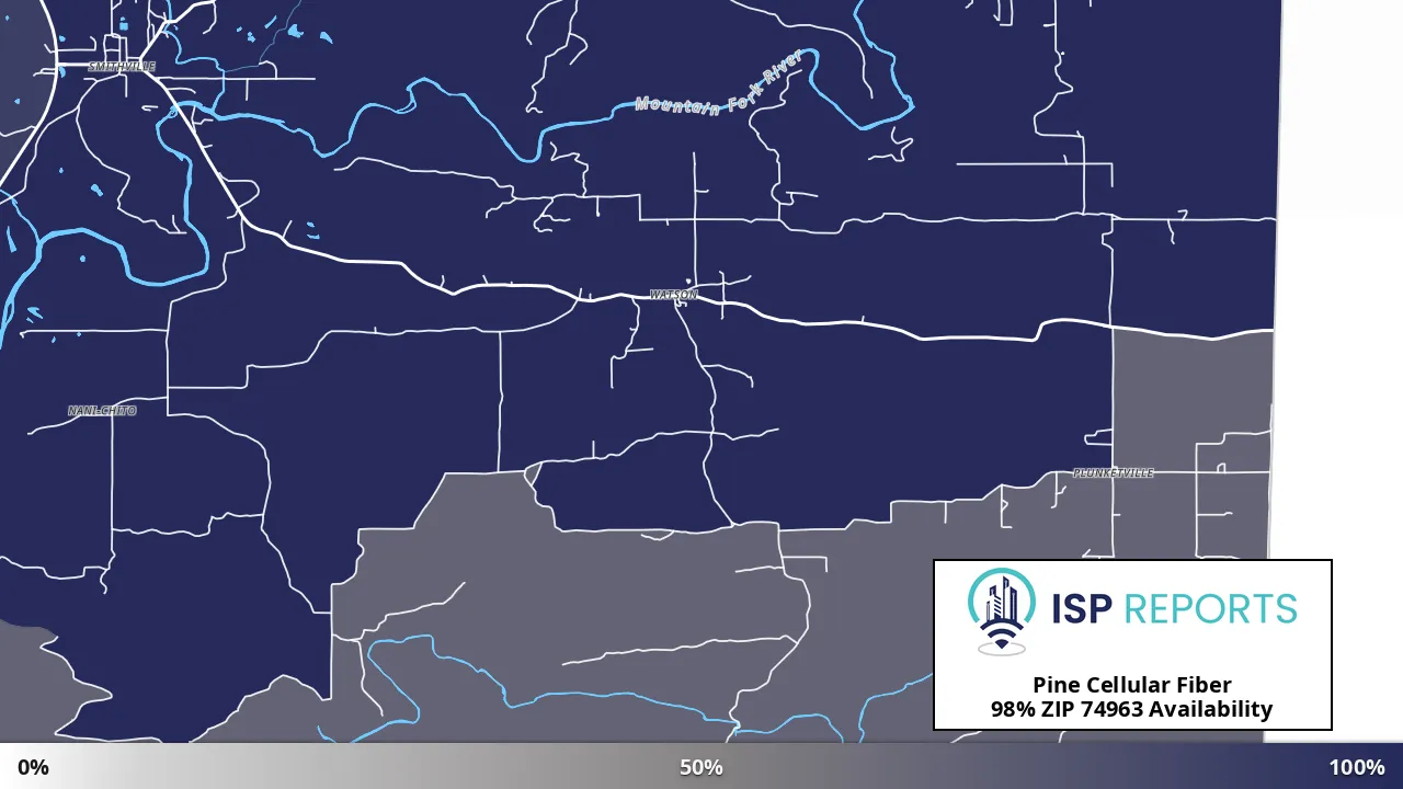 74963, OK map of internet availability