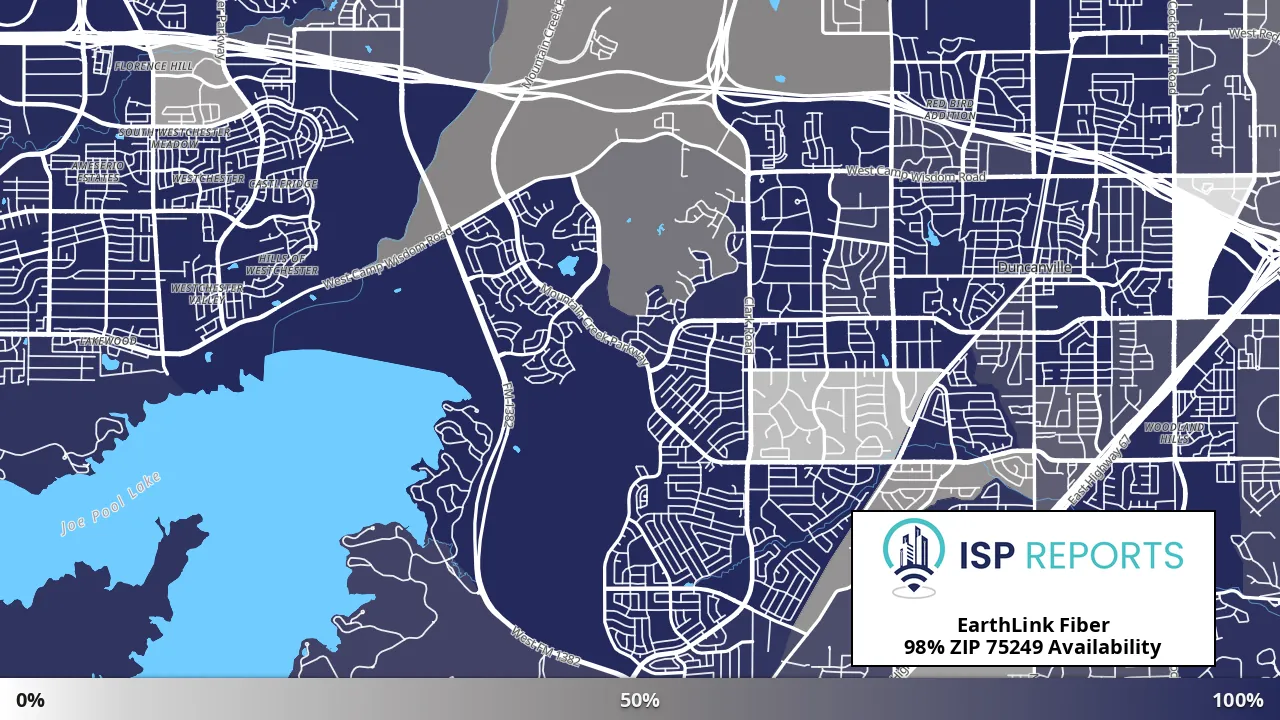 75249, TX map of internet availability