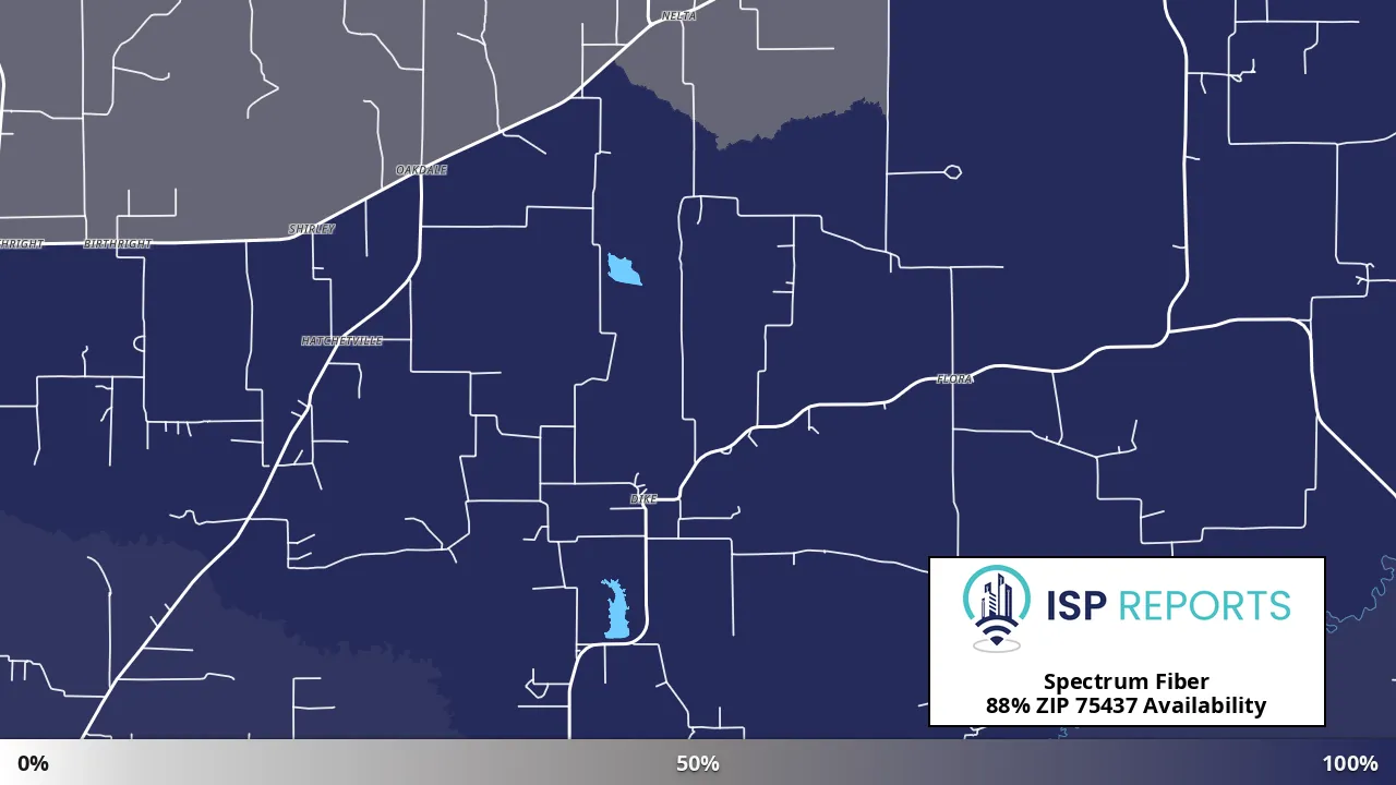 75437, TX map of internet availability