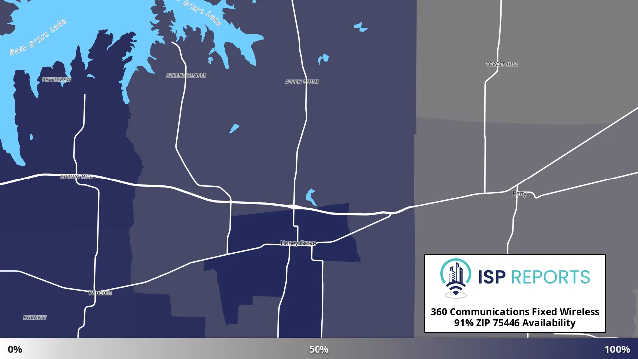 75446, TX map of internet availability