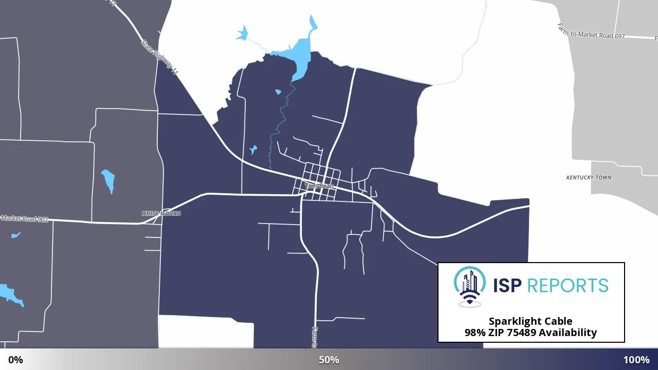 75489, TX map of internet availability