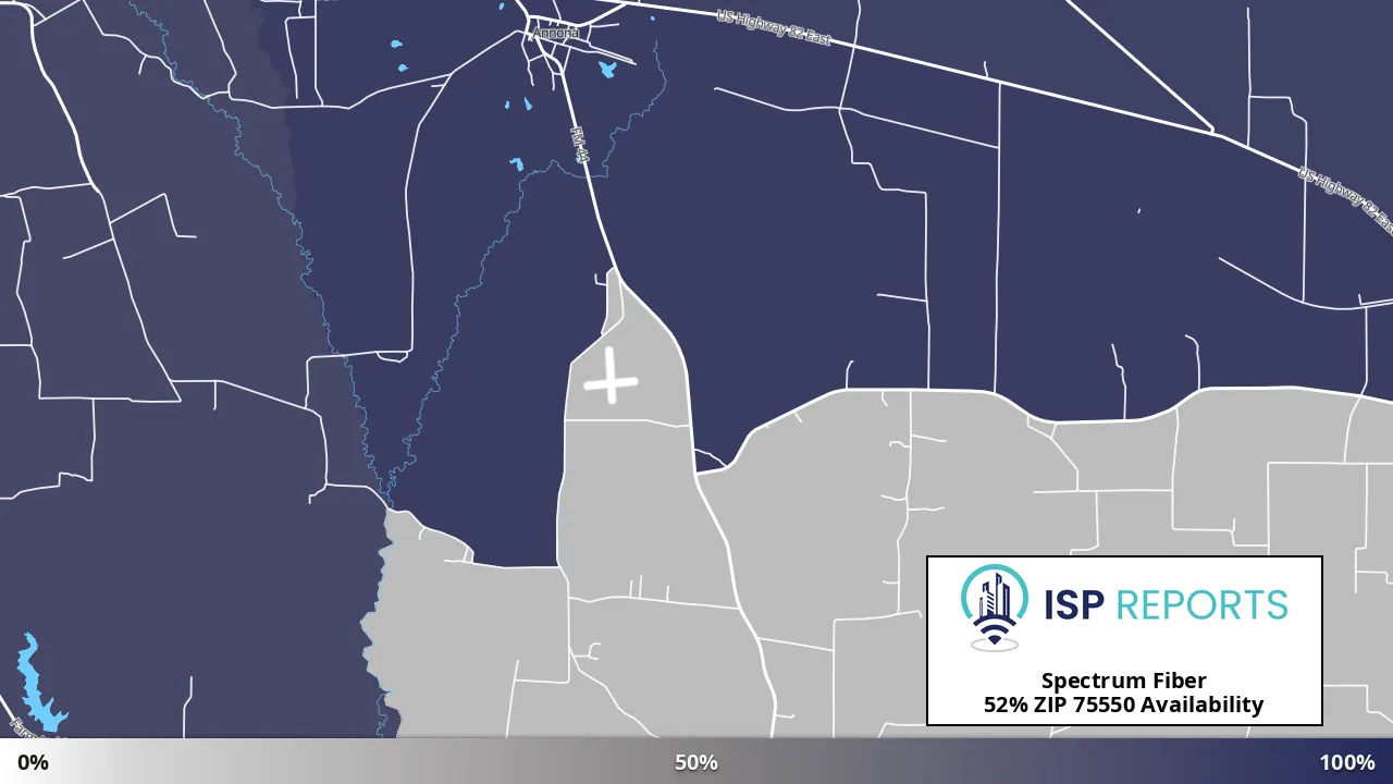75550, TX map of internet availability