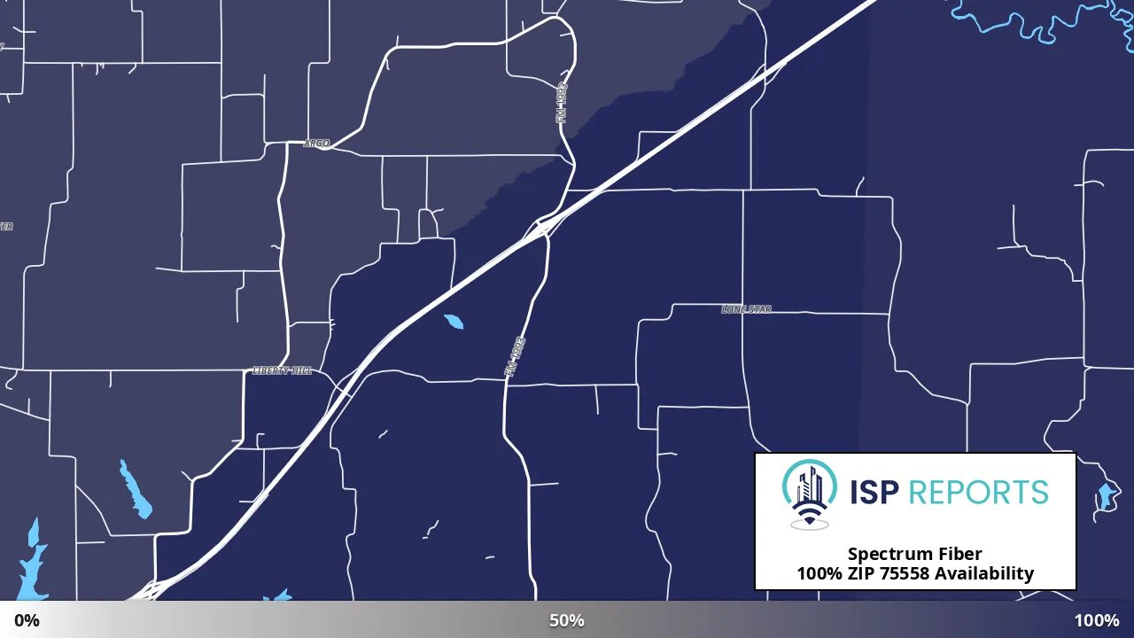 75558, TX map of internet availability