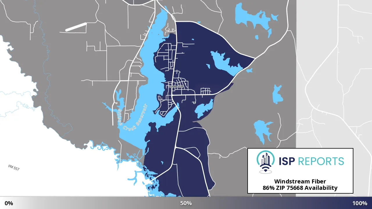 75668, TX map of internet availability