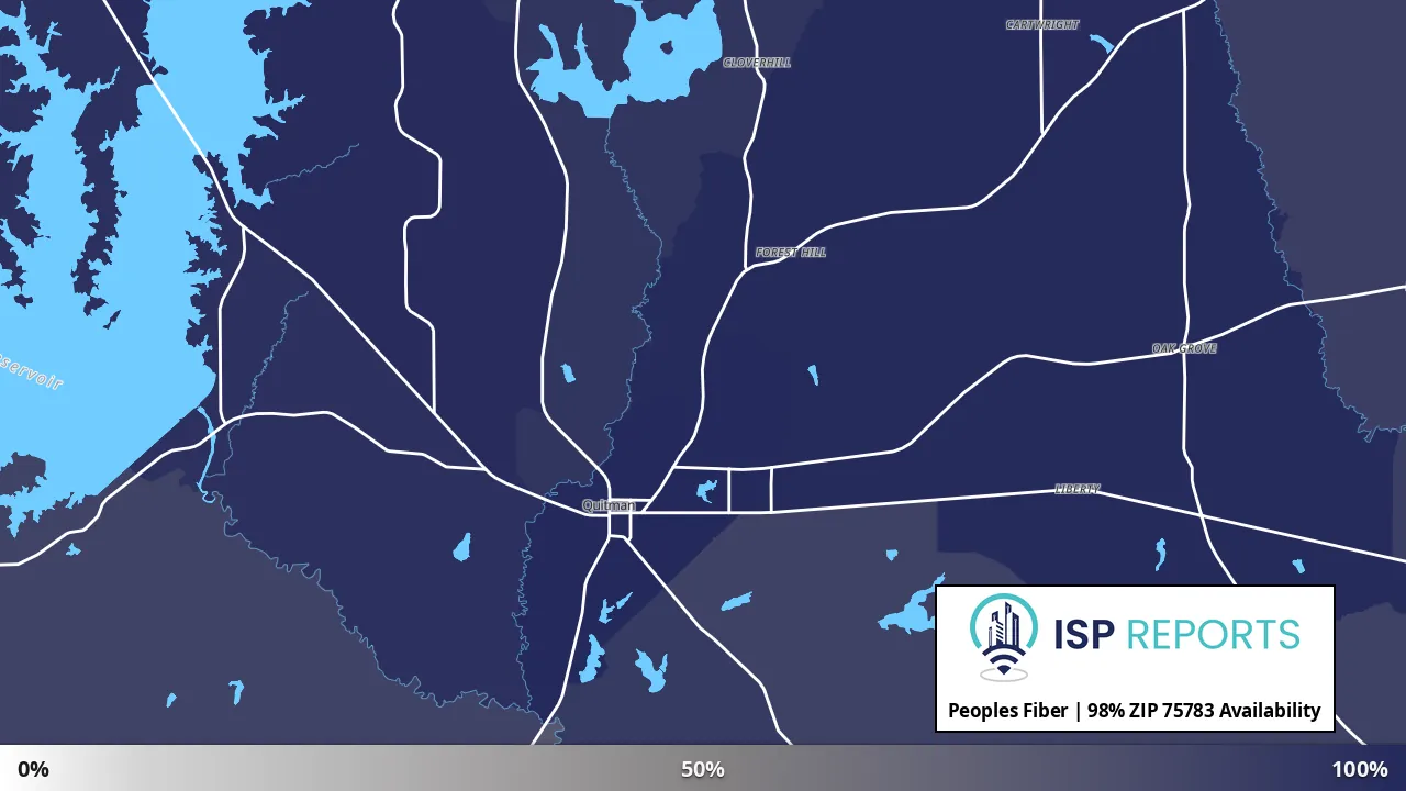 75783, TX map of internet availability
