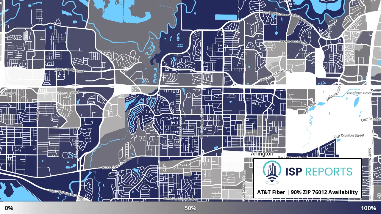 76012, TX map of internet availability