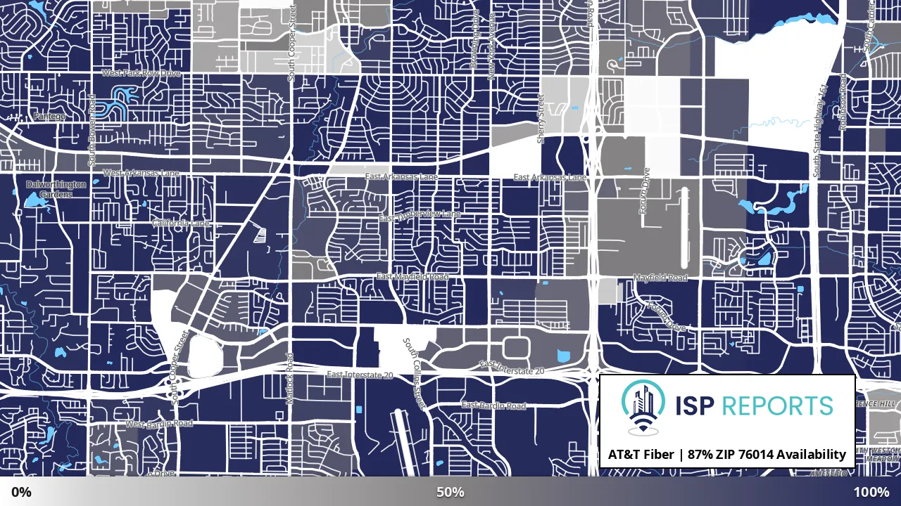76014, TX map of internet availability