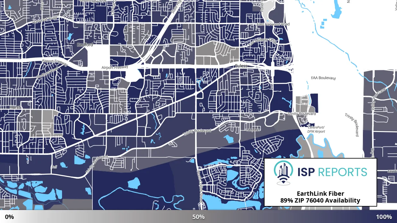 76040, TX map of internet availability