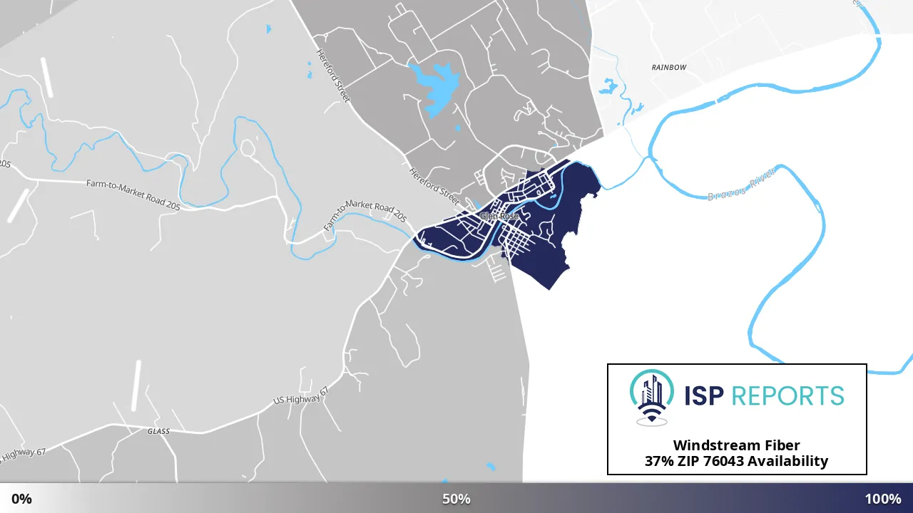 76043, TX map of internet availability