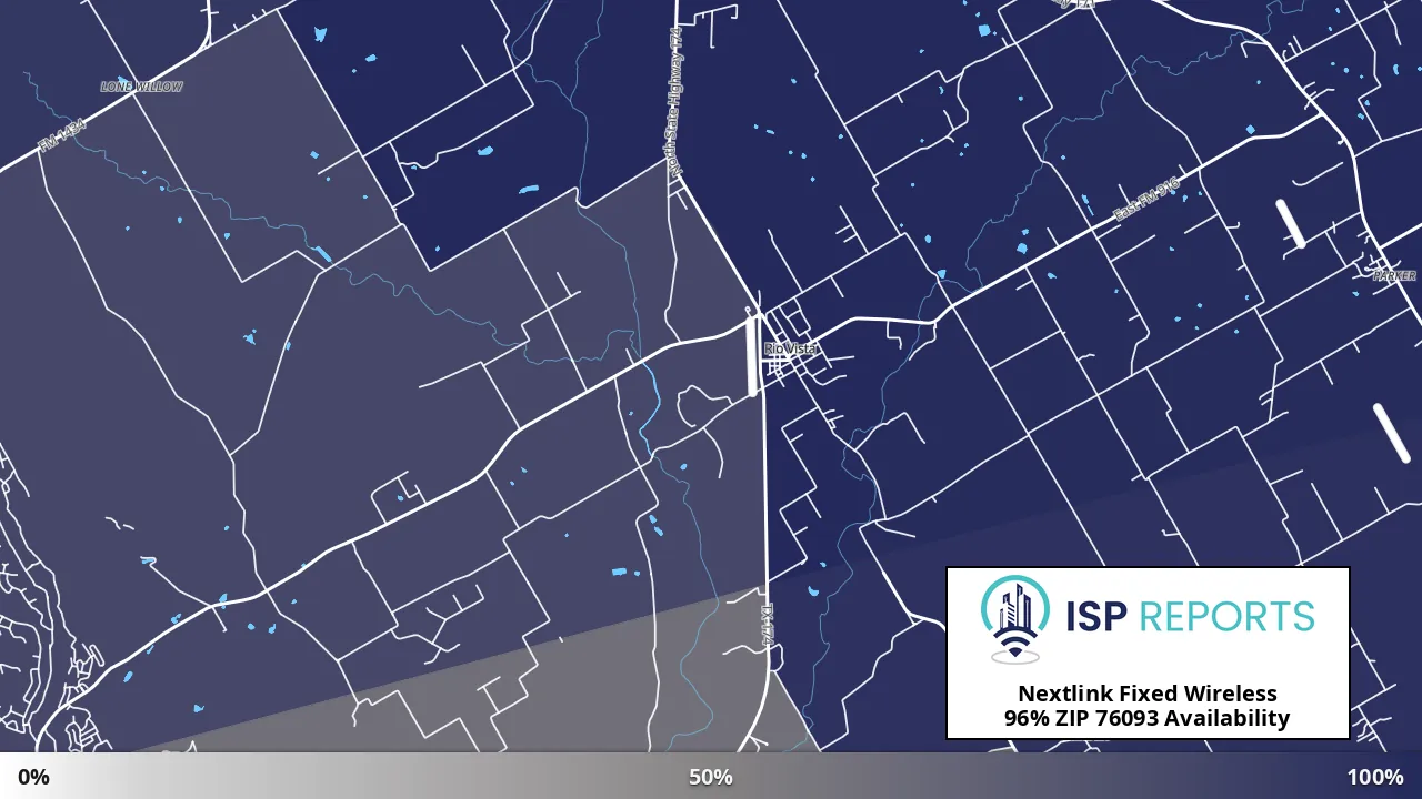 76093, TX map of internet availability