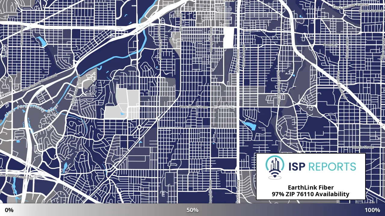 76110, TX map of internet availability