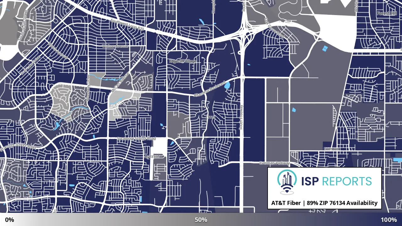 76134, TX map of internet availability