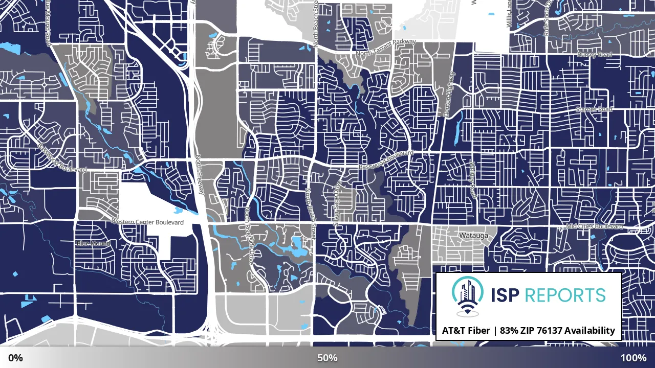 76137, TX map of internet availability