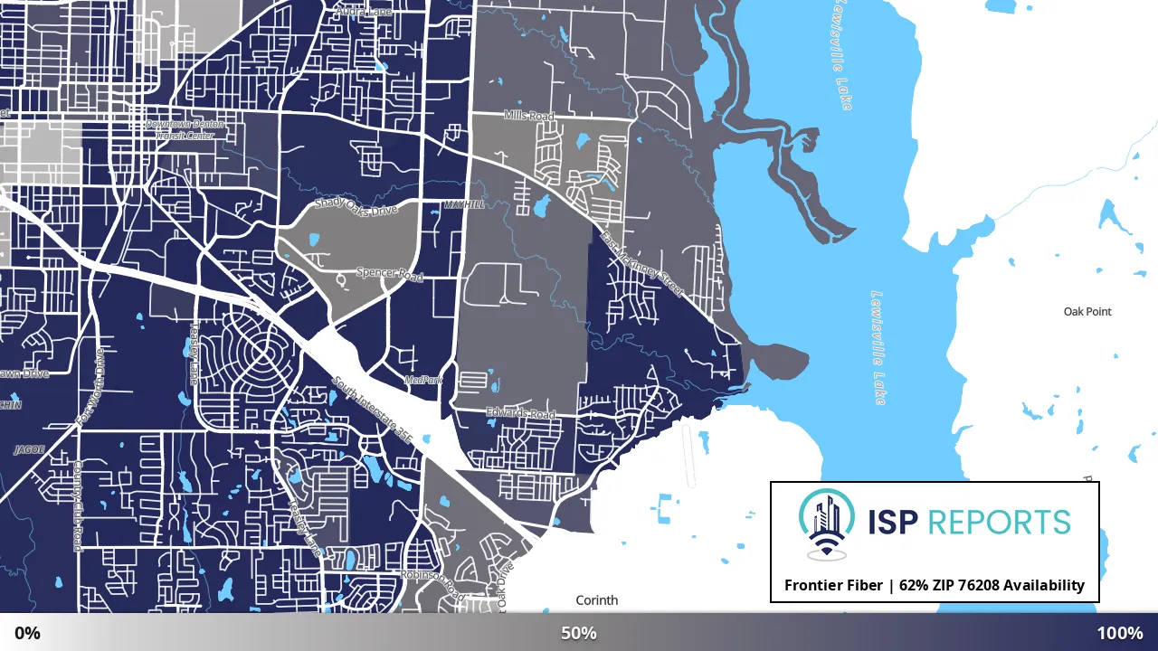 76208, TX map of internet availability