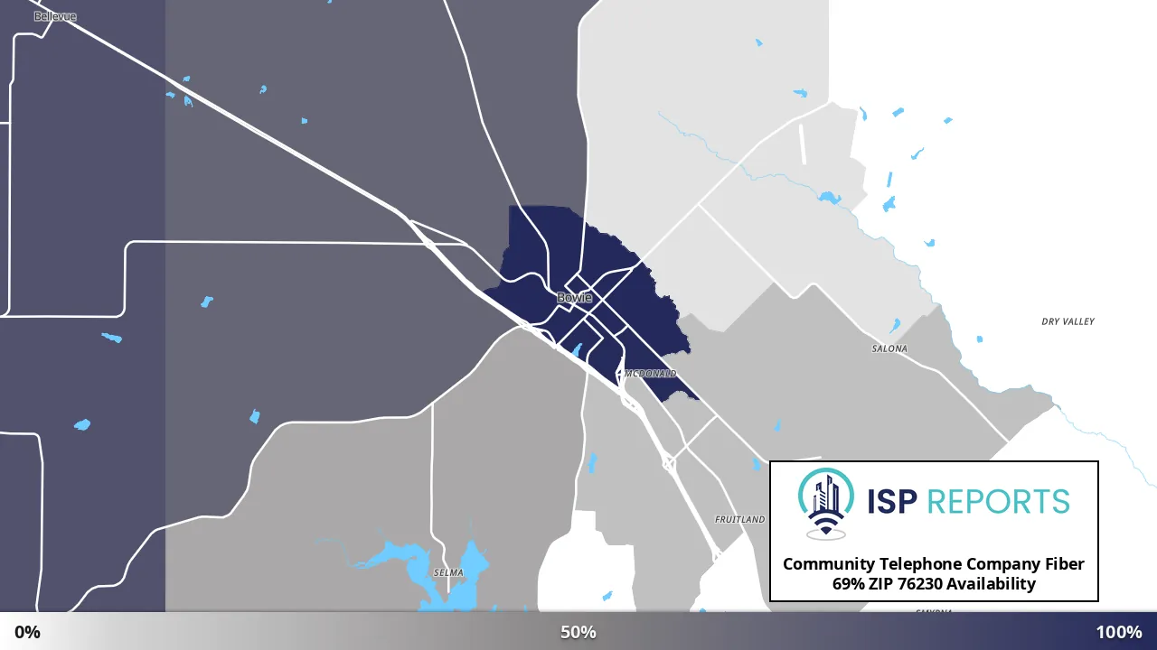 76230, TX map of internet availability