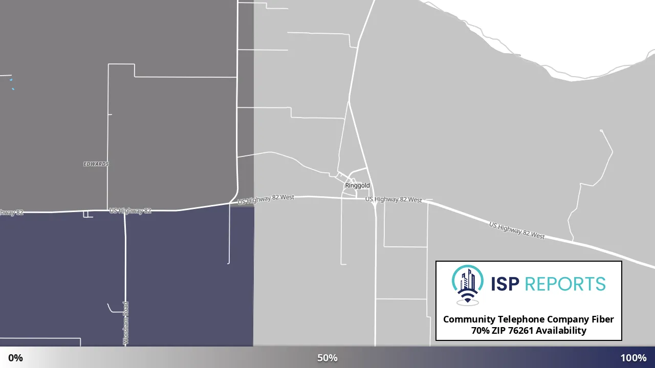 76261, TX map of internet availability
