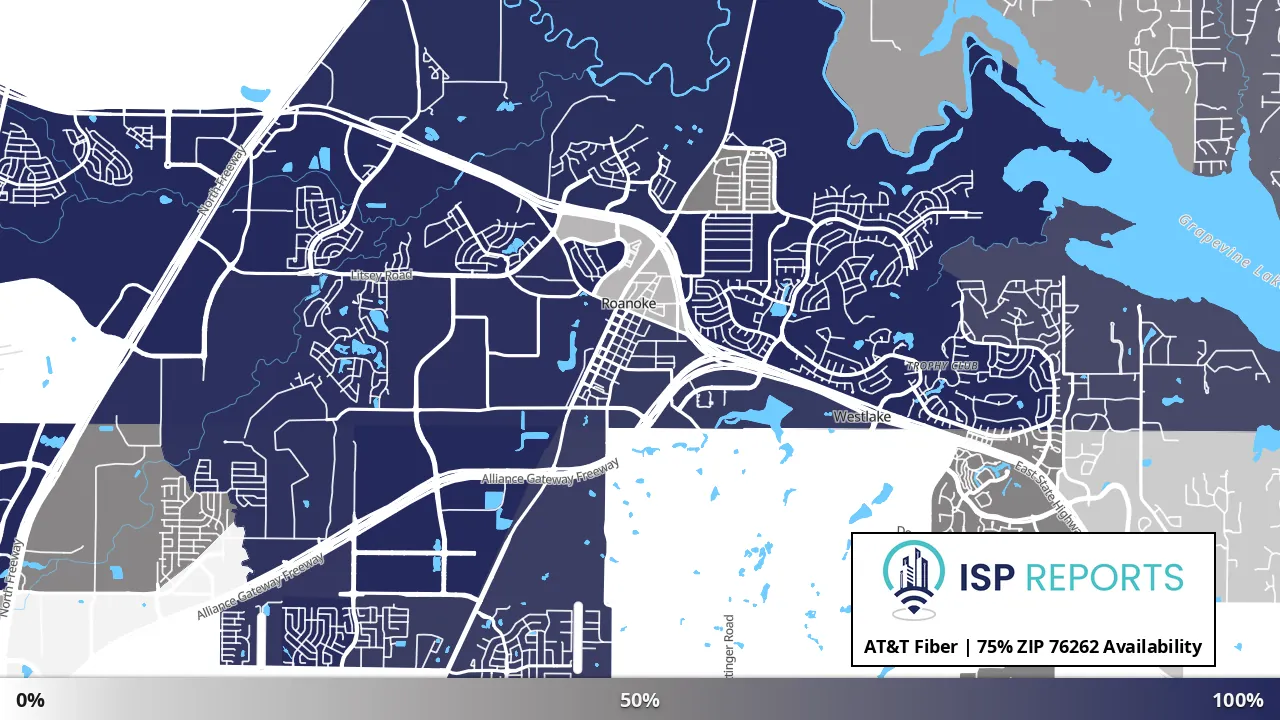 76262, TX map of internet availability
