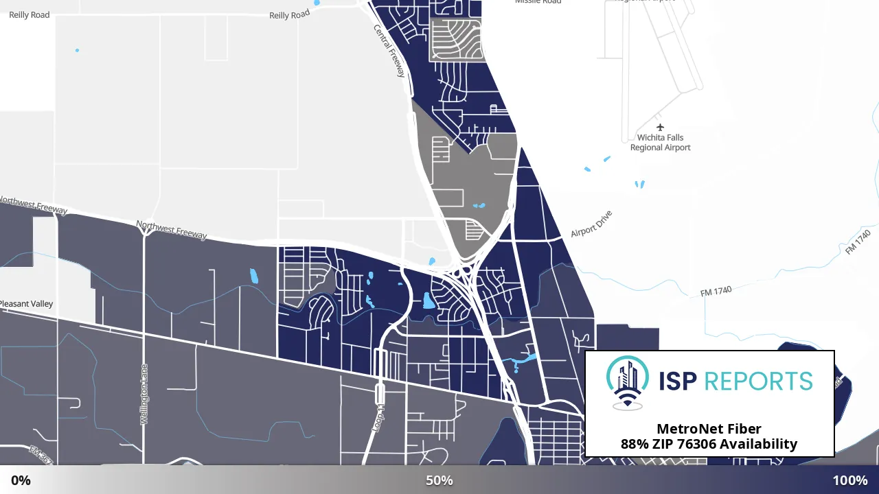76306, TX map of internet availability