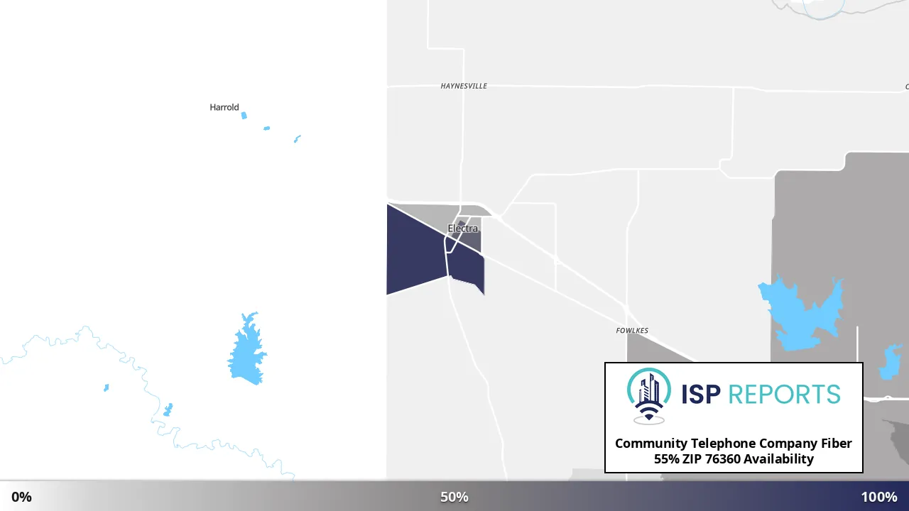 76360, TX map of internet availability