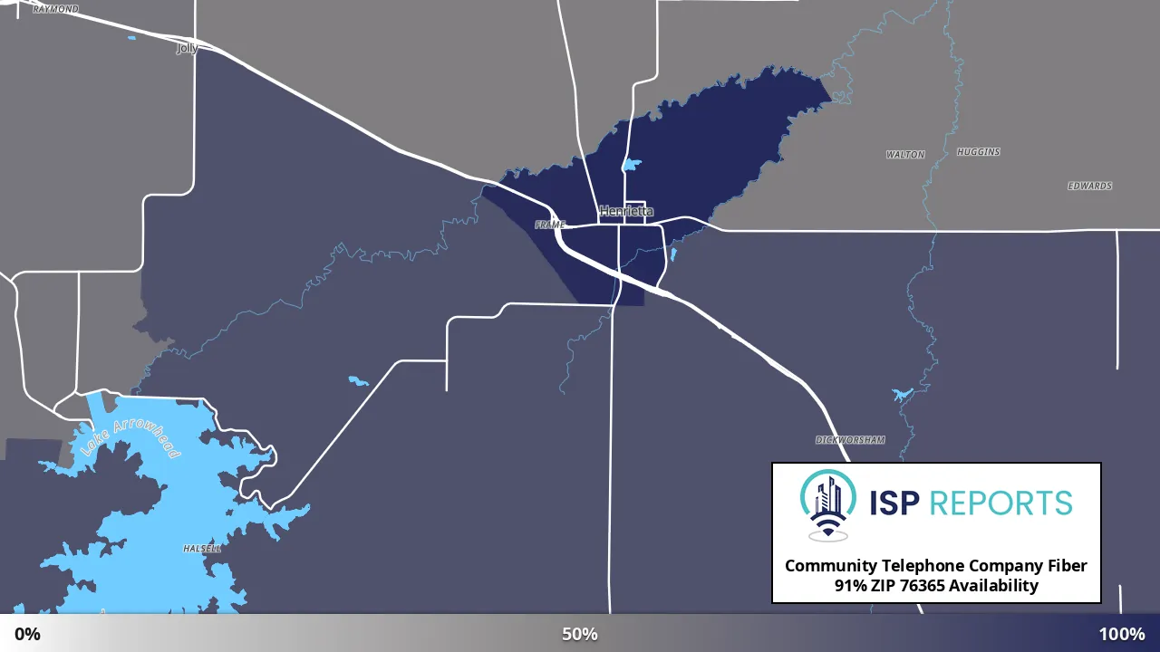 76365, TX map of internet availability