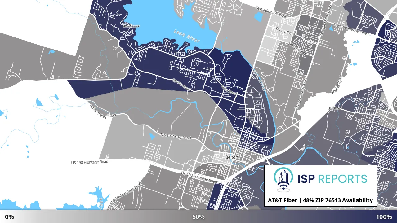 76513, TX map of internet availability