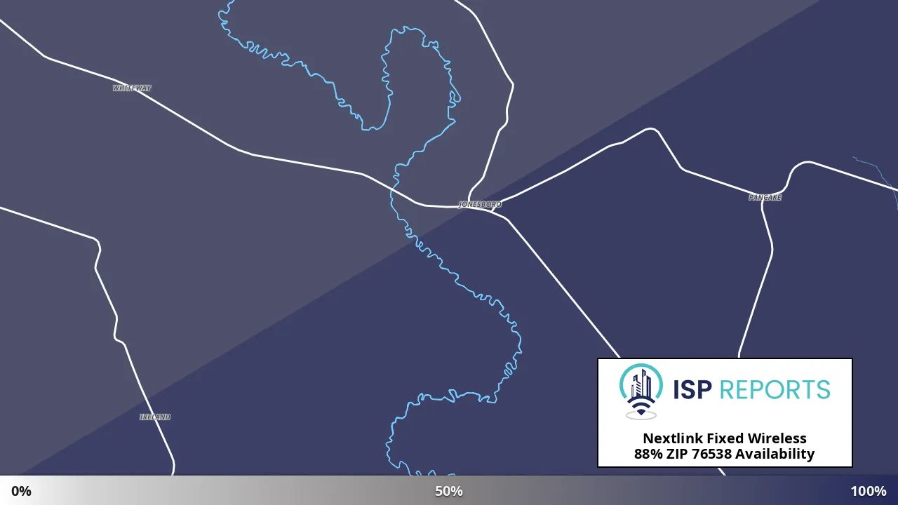 76538, TX map of internet availability