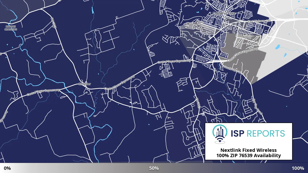 76539, TX map of internet availability