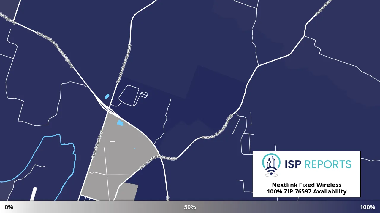 76597, TX map of internet availability