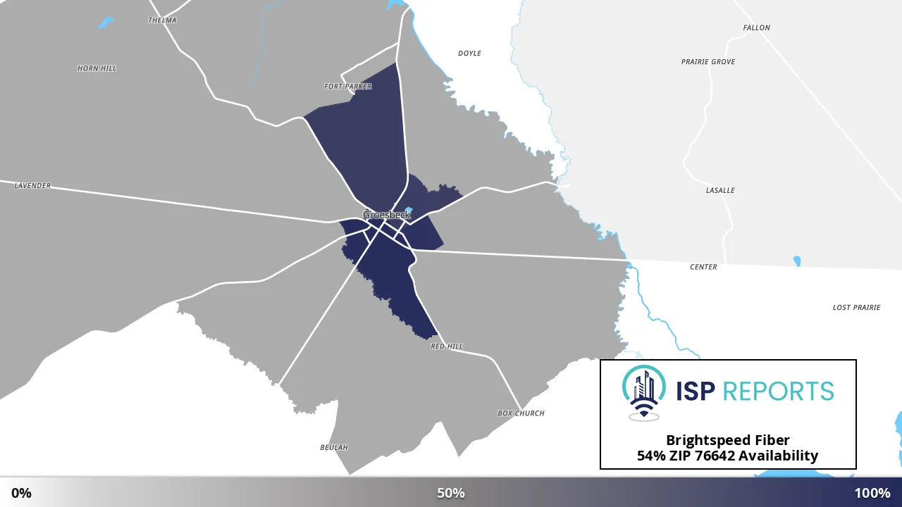 76642, TX map of internet availability