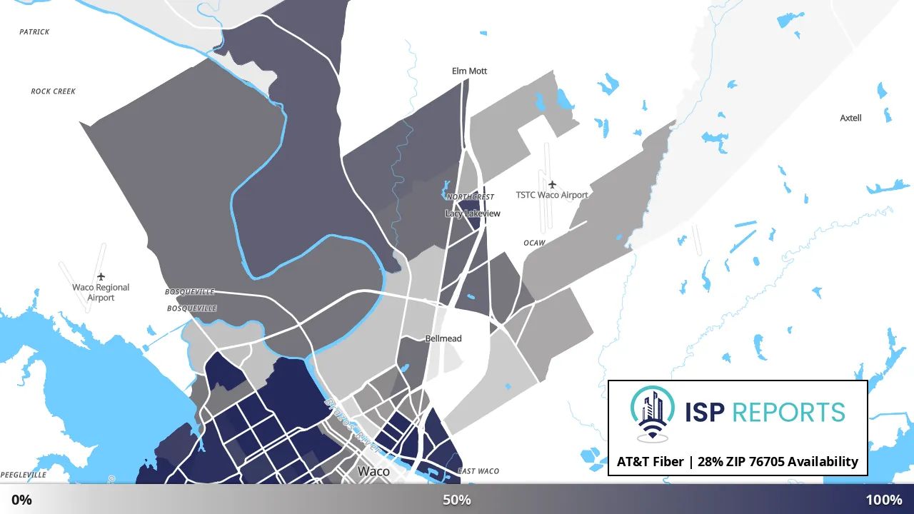 76705, TX map of internet availability