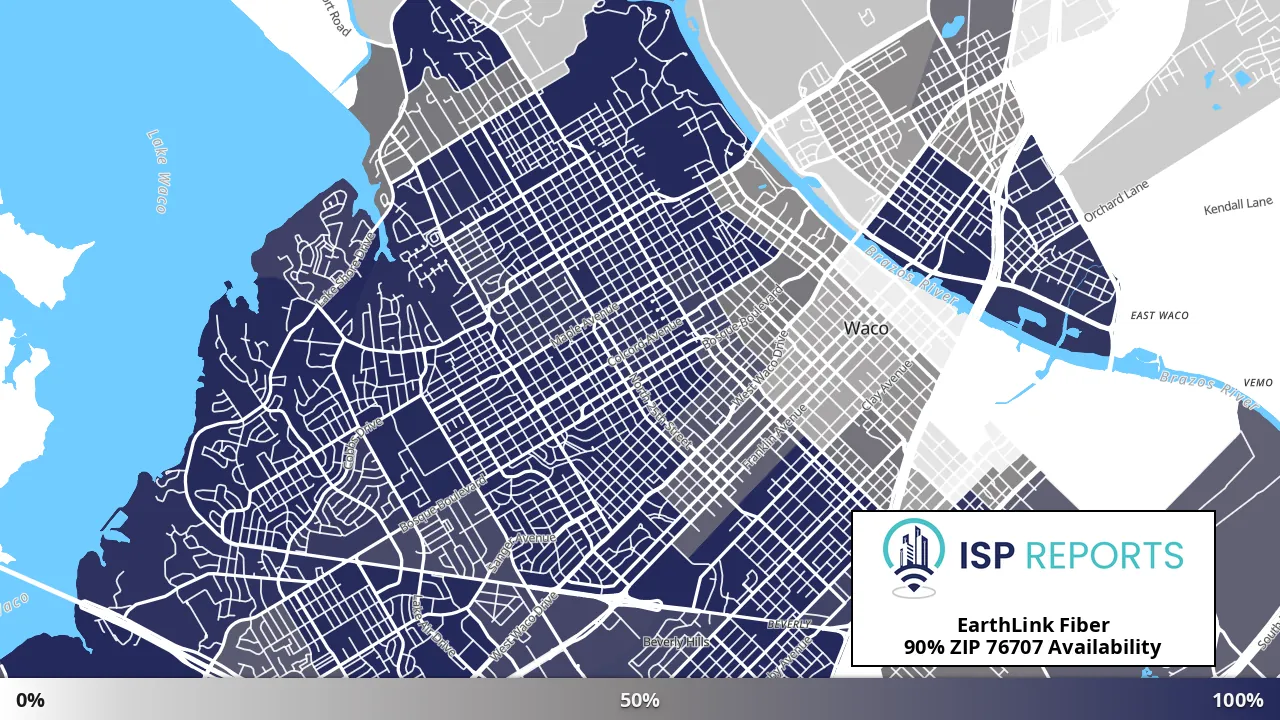 76707, TX map of internet availability