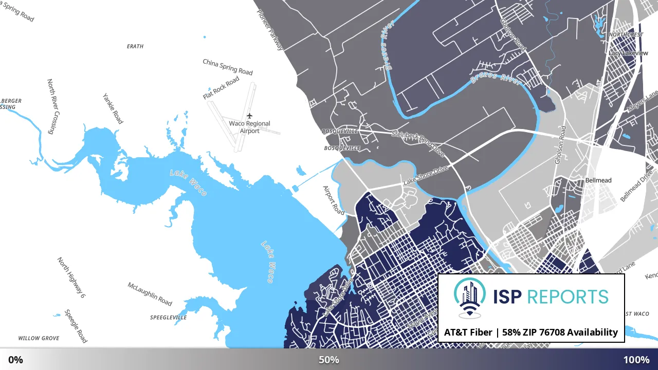 76708, TX map of internet availability