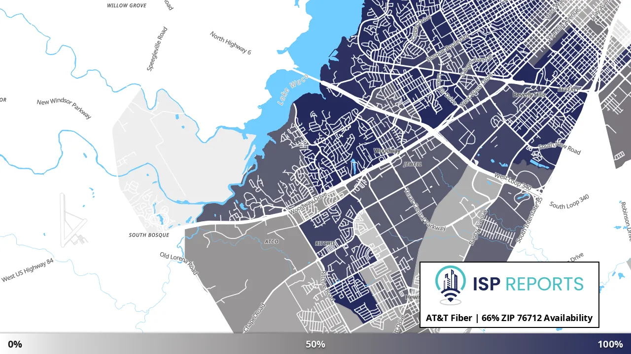 76712, TX map of internet availability