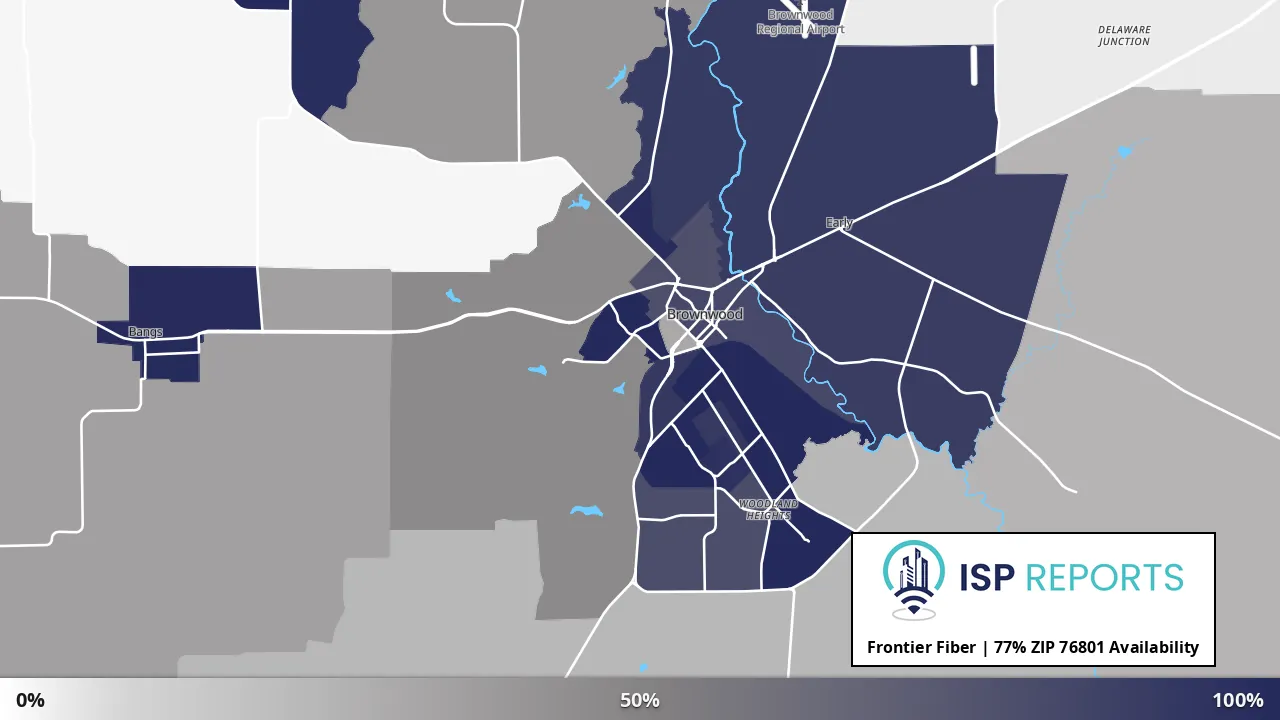 76801, TX map of internet availability