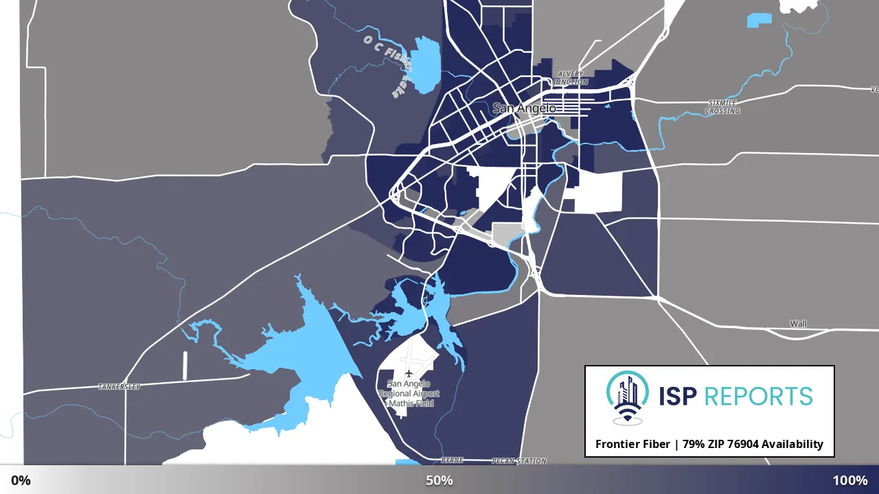 76904, TX map of internet availability