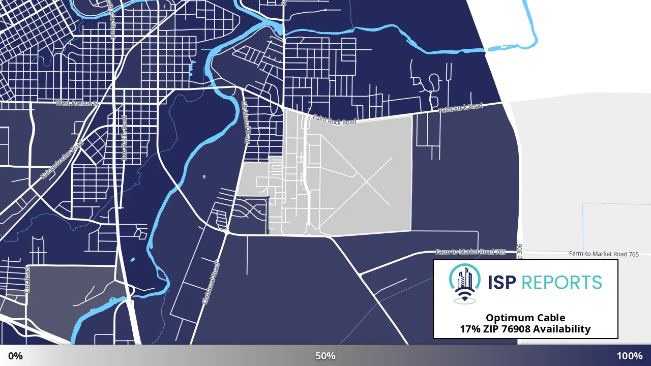 76908, TX map of internet availability