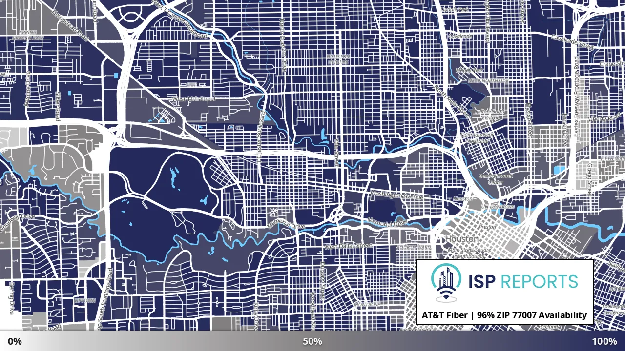 77007, TX map of internet availability