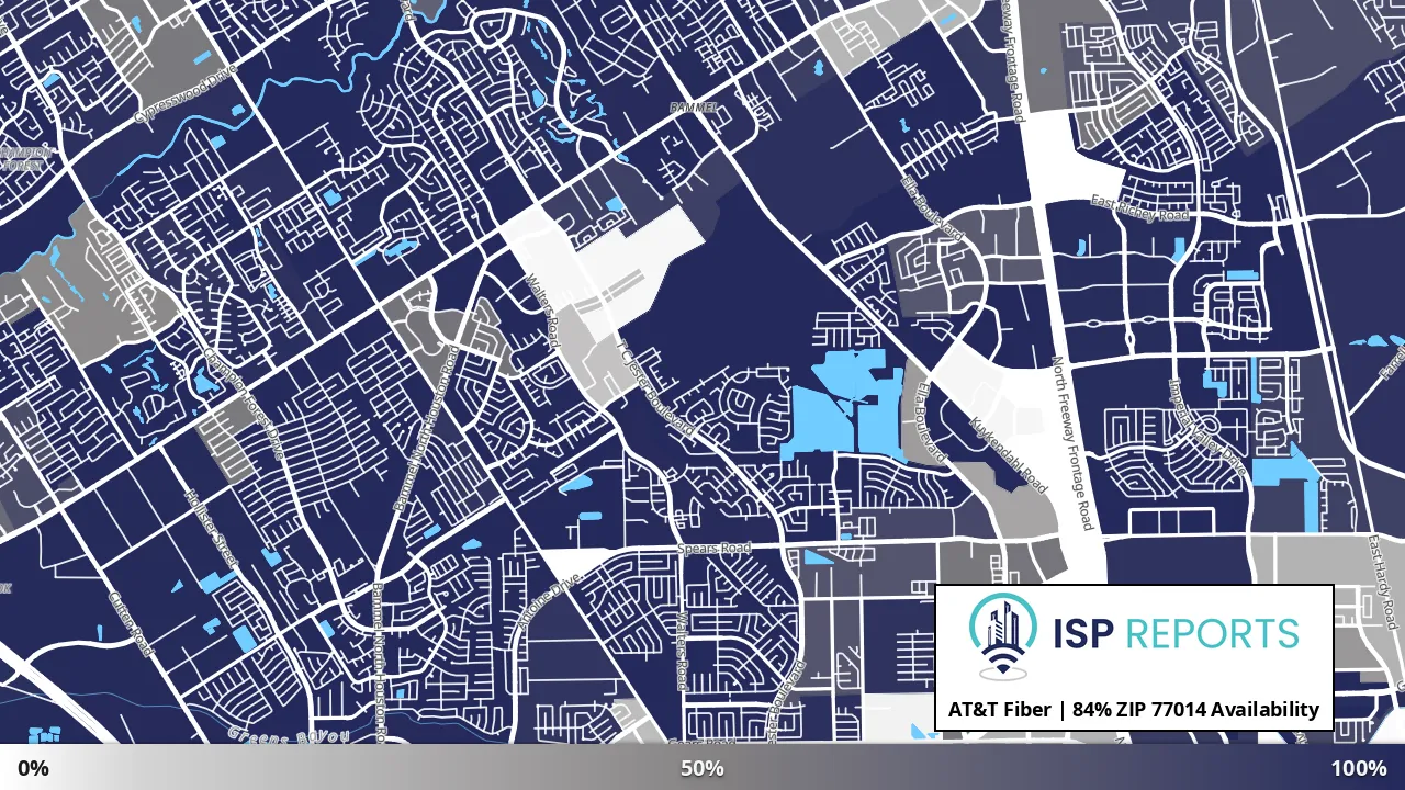 77014, TX map of internet availability