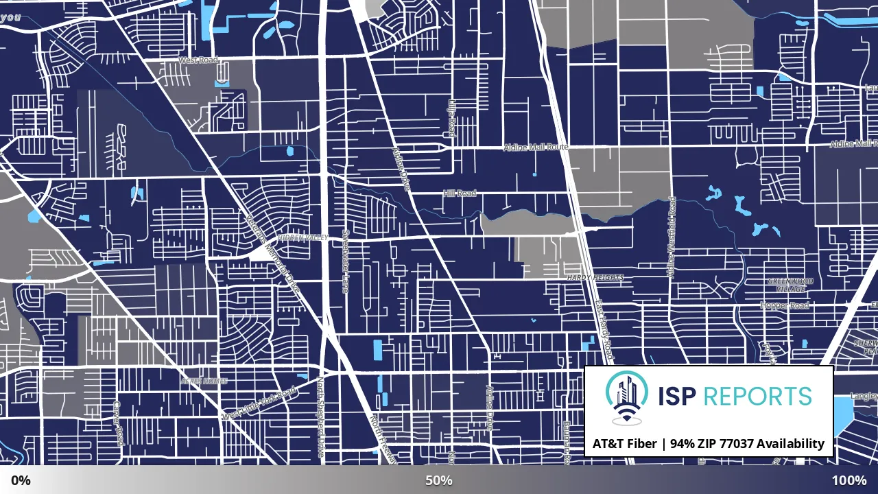 77037, TX map of internet availability
