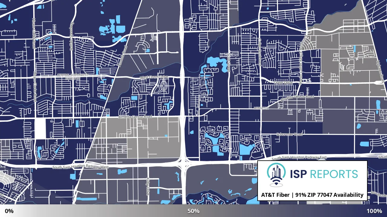 77047, TX map of internet availability