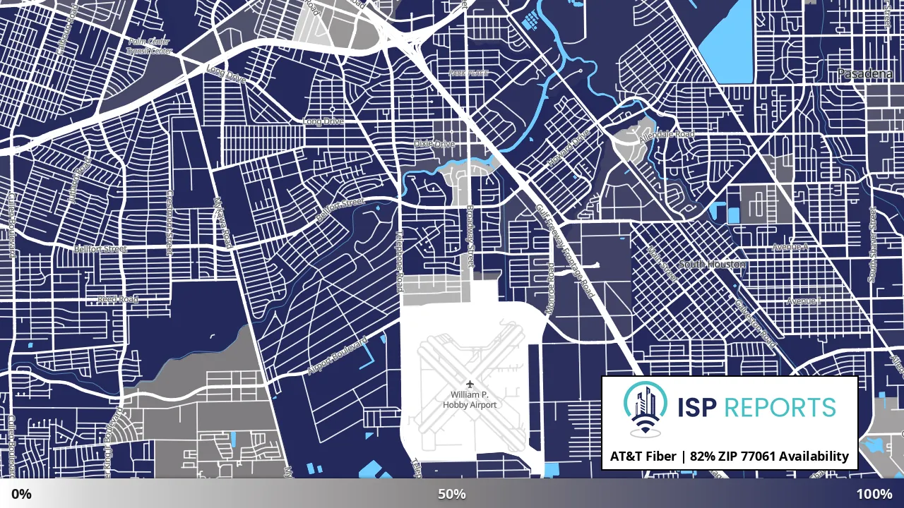 77061, TX map of internet availability