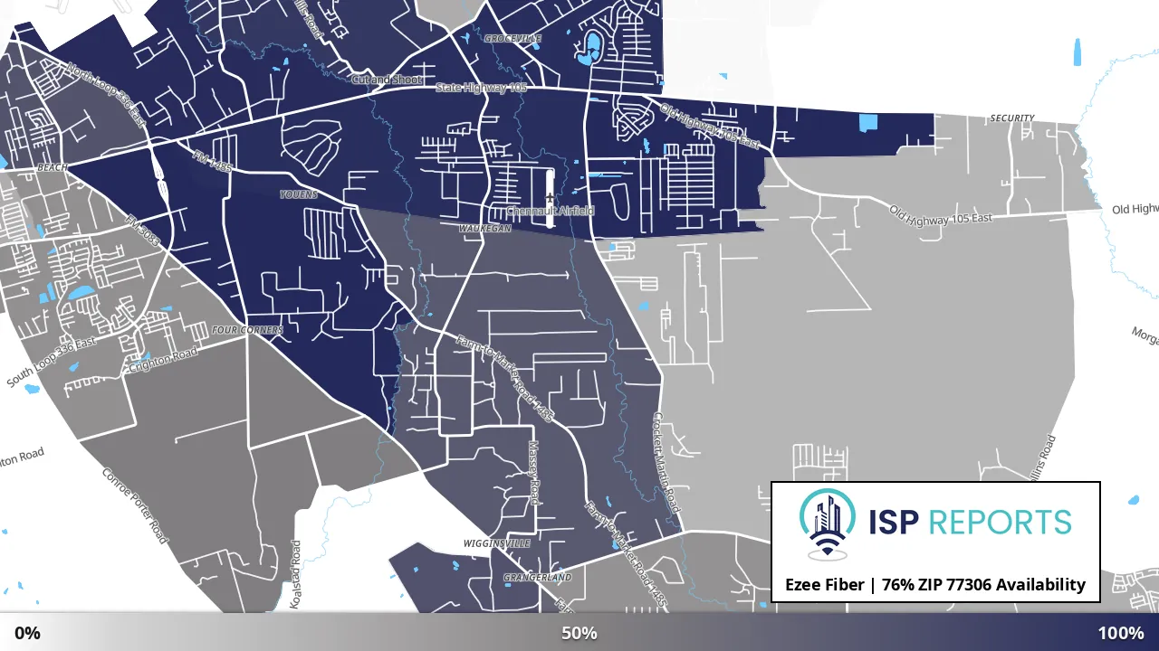77306, TX map of internet availability