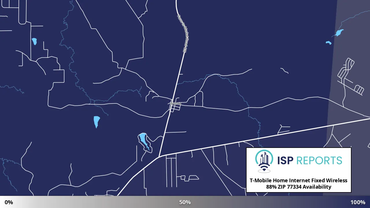 77334, TX map of internet availability