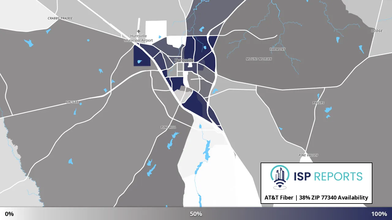 77340, TX map of internet availability