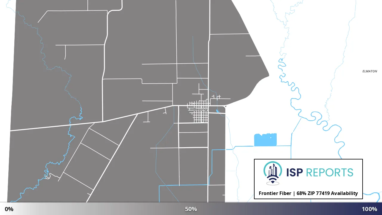 77419, TX map of internet availability