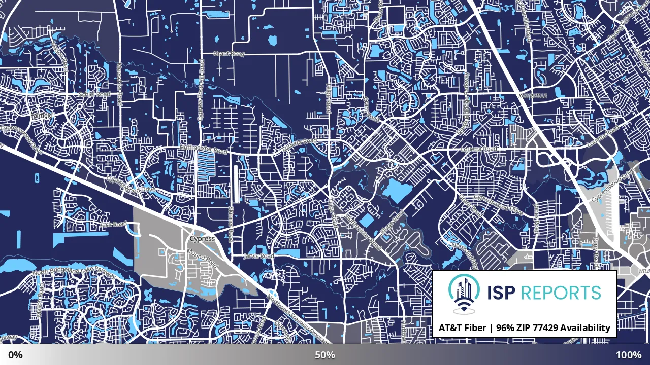 77429, TX map of internet availability