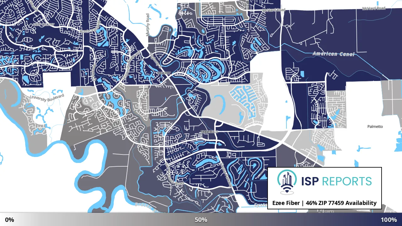 77459, TX map of internet availability