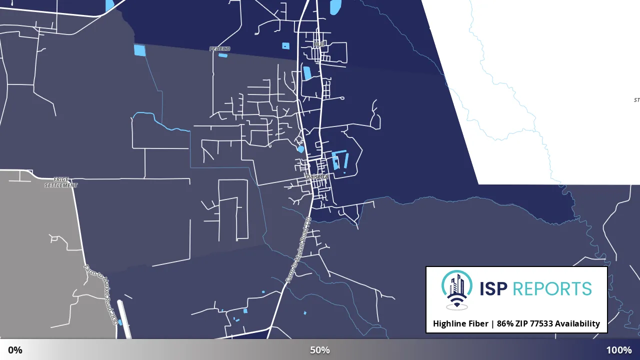 77533, TX map of internet availability